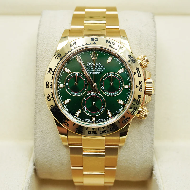 Rolex Daytona 40mm Yellow Gold 116508 Green Dial - Image 8
