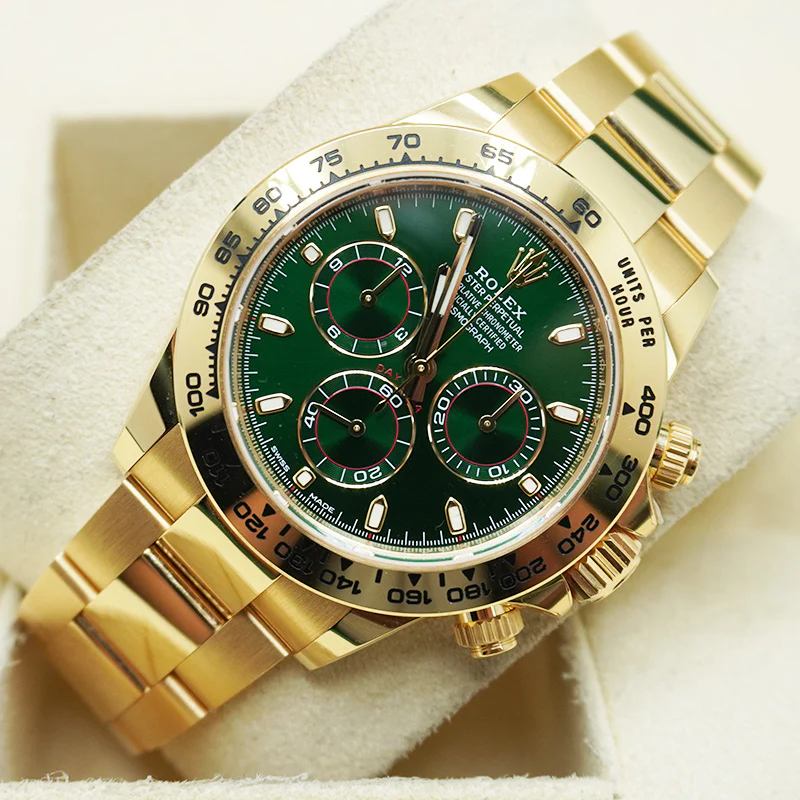 Rolex Daytona 40mm Yellow Gold 116508 Green Dial - Image 7