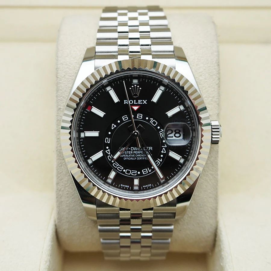 Rolex Sky-Dweller 42mm Stainless Steel 326934 Black Dial - Image 8