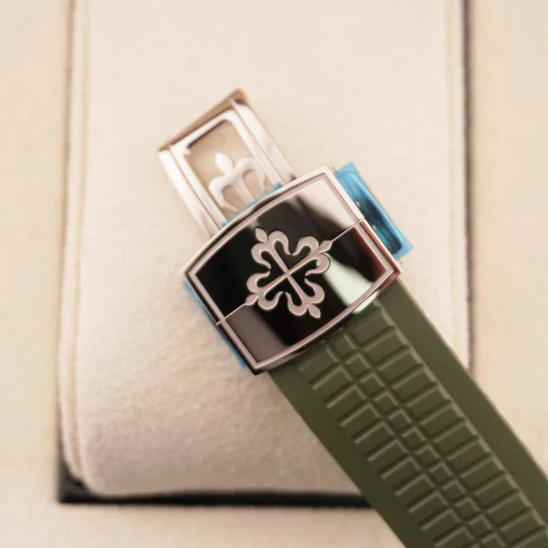 Patek Philippe Aquanaut White Gold 42mm 5168G Khaki Green Dial - Image 2
