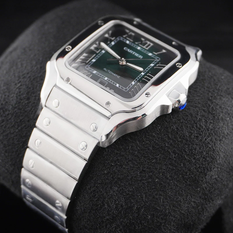 Cartier Santos 40mm Large Model WSSA0062 Green Dial - Image 7