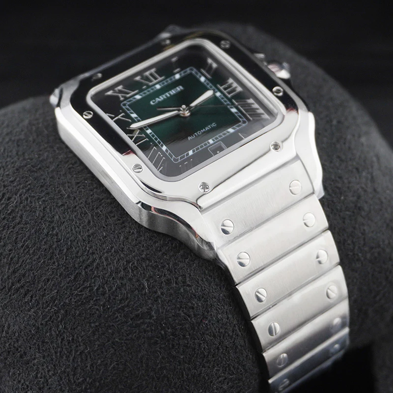 Cartier Santos 40mm Large Model WSSA0062 Green Dial - Image 6
